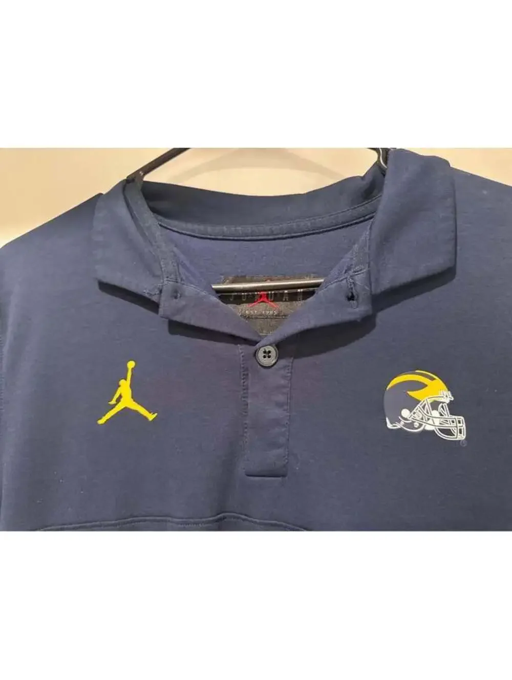 Team-Issued Jordan Michigan Wolverines Polo Shirt